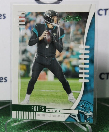 2019 PANINI ABSOLUTE NICK FOLES # 35 GREEN NFL JACKSONVILLE JAGUARS GRIDIRON CARD