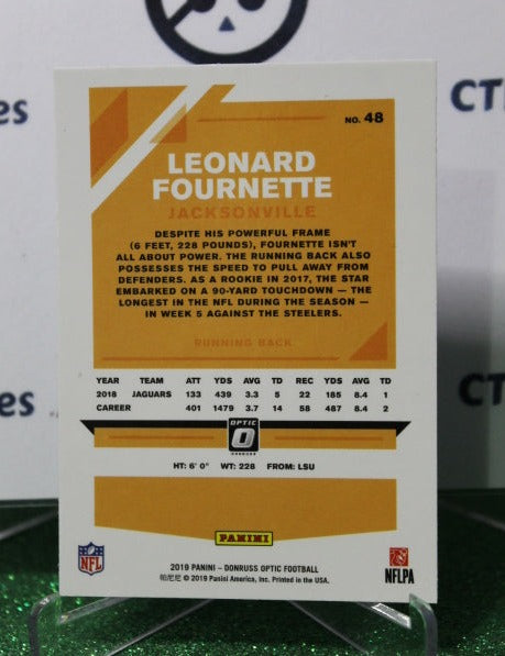 2019 PANINI DONRUSS OPTIC LEONARD FOURNETTE # 48 NFL JACKSONVILLE JAGUARS GRIDIRON CARD