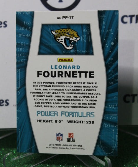 2019 PANINI DONRUSS LEONARD FOURNETTE # PF-17 POWER FORMULAS NFL JACKSONVILLE JAGUARS GRIDIRON CARD
