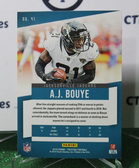 2019 PANINI PRESTIGE A.J. BOUYE # 41 NFL JACKSONVILLE JAGUARS GRIDIRON CARD