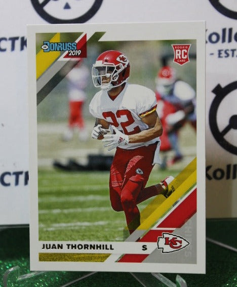 2019 PANINI DONRUSS JUAN THORNHILL # 280 ROOKIE NFL KANSAS CITY CHIEFS GRIDIRON CARD
