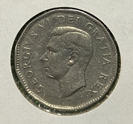 CANADIAN 1949 NICKEL 5 CENTS COIN GEORGE VI (VG/F)
