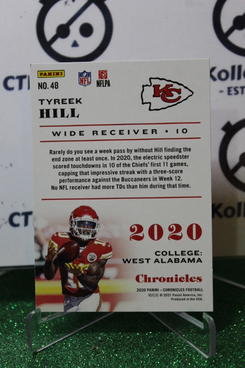 2020 PANINI CHRONICLES TYREEK HILL # 48 NFL KANSAS CITY CHIEFS GRIDIRON CARD