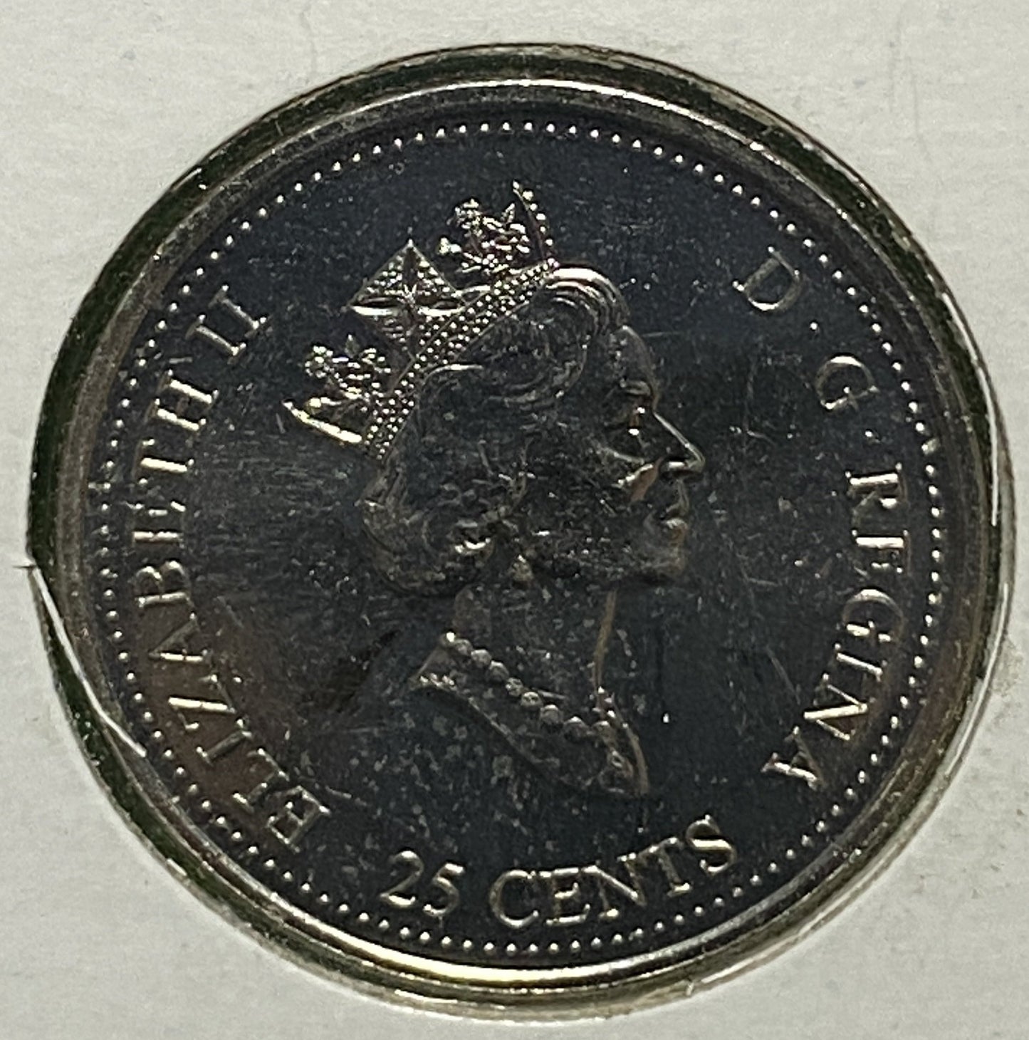 CANADIAN 1999 MILLENNIUM FEBRUARY Queen Elizabeth II 25 CENTS QUARTER COIN AU / UNC CONDITION