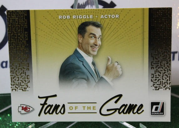 2019 PANINI DONRUSS ROB RIGGLE # FTG-2 FANS OF THE GAME NFL KANSAS CITY CHIEFS GRIDIRON CARD