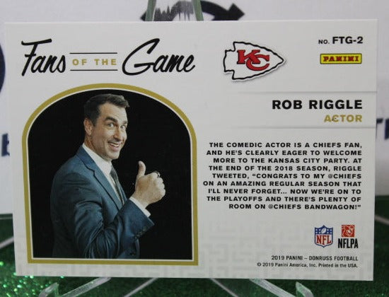 2019 PANINI DONRUSS ROB RIGGLE # FTG-2 FANS OF THE GAME NFL KANSAS CITY CHIEFS GRIDIRON CARD