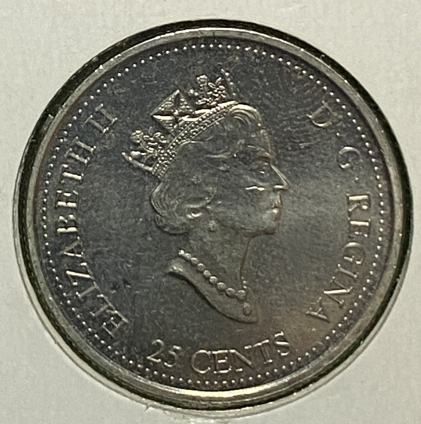 CANADIAN 1999 MILLENNIUM OCTOBER Queen Elizabeth II 25 CENTS QUARTER COIN AU / UNC CONDITION