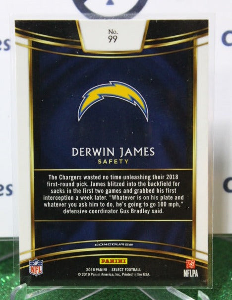 2018 PANINI SELECT DERWIN JAMES # 99 ROOKIE NFL LOS ANGELES CHARGERS GRIDIRON CARD