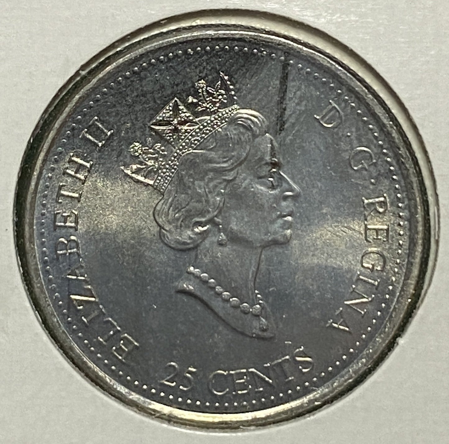 CANADIAN 2000 MILLENNIUM FEBRUARY INGENUITY Queen Elizabeth II 25 CENTS QUARTER COIN AU / UNC CONDITION