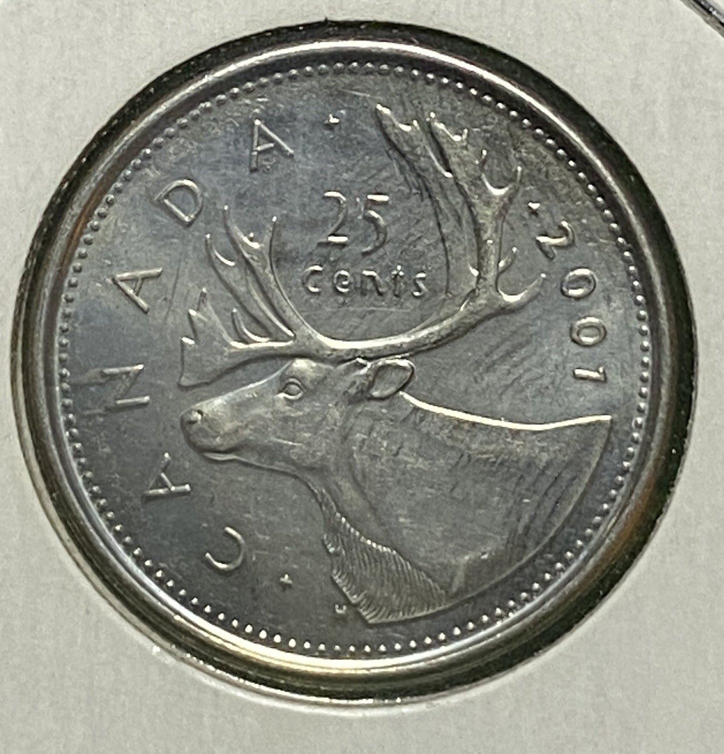 CANADIAN 2001 P Queen Elizabeth II 25 CENTS QUARTER COIN AU / UNC CONDITION