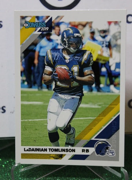 2019 PANINI DONRUSS LADAINIAN TOMLINSON # 137 NFL LOS ANGELES CHARGERS GRIDIRON CARD