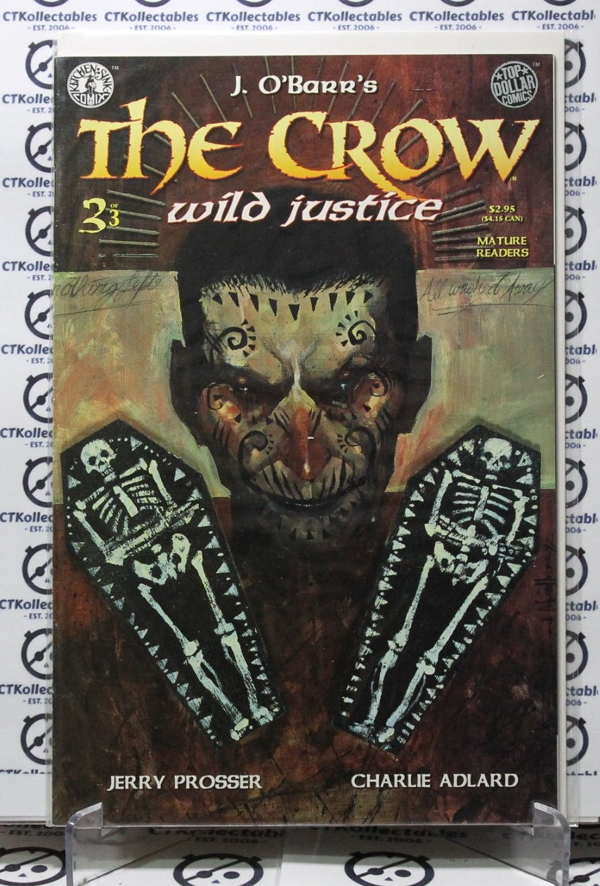 THE CROW # 3 WILD JUSTICE KITCHEN SINK COMIC BOOK HORROR MATURE READERS 1996