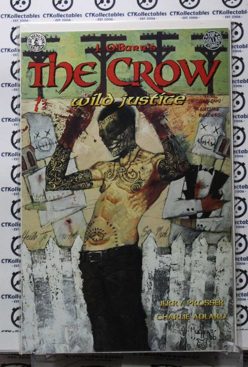 THE CROW # 1 WILD JUSTICE KITCHEN SINK COMIC BOOK 1996 HORROR MATURE READERS