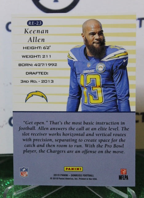 2019 PANINI DONRUSS KEENAN ALLEN # RE-23 NFL LOS ANGELES CHARGERS GRIDIRON CARD