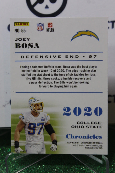 2020 PANINI CHRONICLES JOEY BOSA # 55 NFL LOS ANGELES CHARGERS GRIDIRON CARD