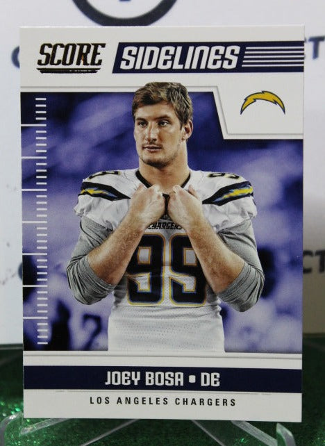 2018 PANINI SCORE JOEY BOSA # 20 SIDELINES NFL LOS ANGELES CHARGERS GRIDIRON CARD