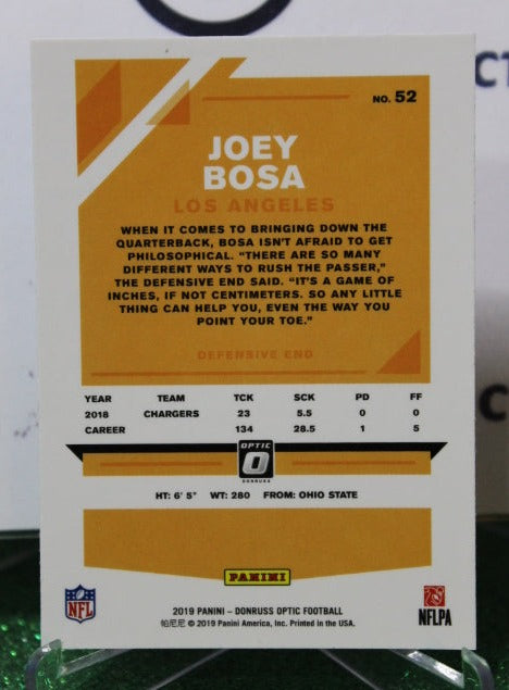 2019 PANINI DONRUSS OPTIC JOEY BOSA # 52 NFL LOS ANGELES CHARGERS GRIDIRON CARD