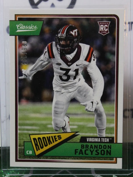 2018 PANINI CLASSICS RED BACK BRANDON FACYSON # 274 ROOKIE 056/299 NFL LOS ANGELES CHARGERS GRIDIRON CARD