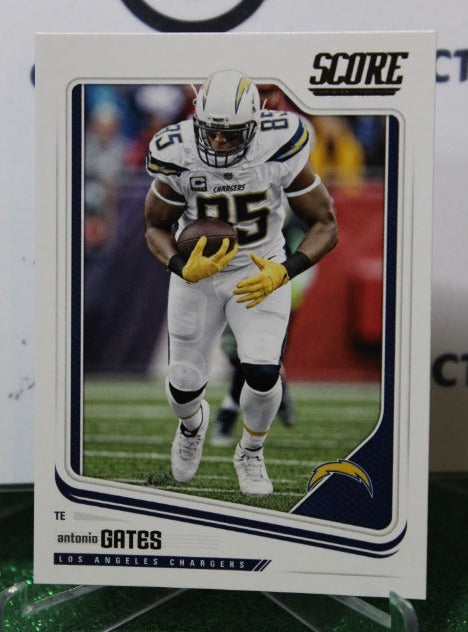 2018 PANINI SCORE ANTONIO GATES # 181 NFL LOS ANGELES CHARGERS GRIDIRON CARD