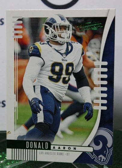 2019 PANINI ABSOLUTE ARRON DONALD # 90 GREEN NFL LOS ANGELES RAMS GRIDIRON CARD