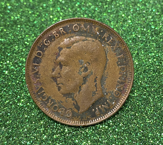 Australian 1 Cent LARGE PENNY COIN 1944 KING GEORGE VI VG/F CONDITION