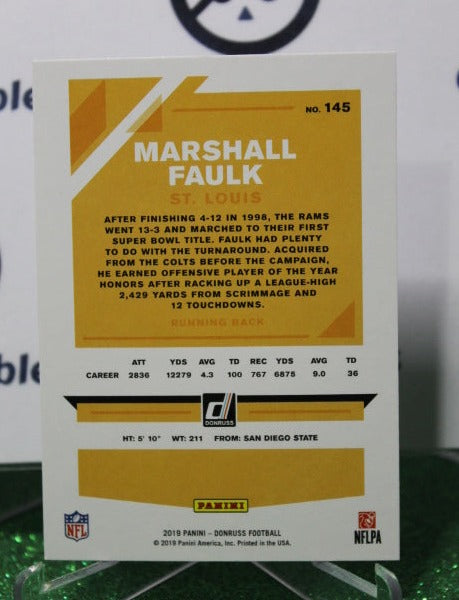 2019 PANINI DONRUSS MARSHALL FAULK # 145 NFL LOS ANGELES RAMS GRIDIRON CARD