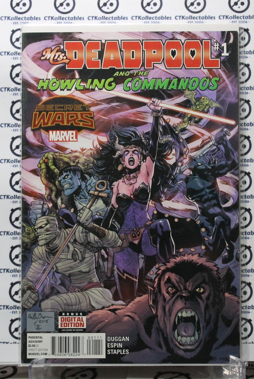 MRS. DEADPOOL AND THE HOWLING COMMANDOS # 1 NM / VF MARVEL COMIC BOOK MATURE READERS 2015