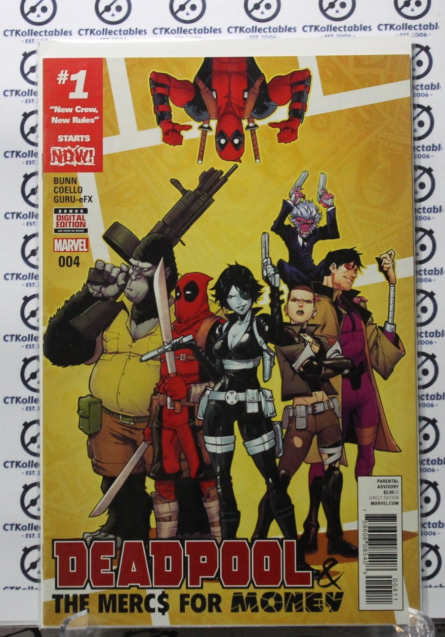 DEADPOOL # 004 THE MERC$ FOR MONEY NM / VF MARVEL COMIC BOOK MATURE READERRS 2016