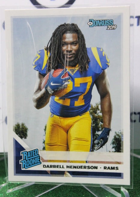 2019 PANINI DONRUSS DARRELL HENDERSON # 310 ROOKIE NFL LOS ANGELES RAMS GRIDIRON CARD