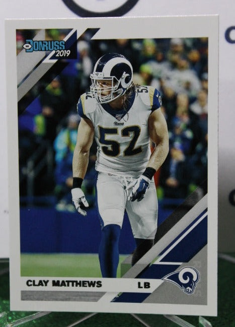 2019 PANINI DONRUSS CLAY MATTHEWS # 99 NFL LOS ANGELES RAMS GRIDIRON CARD
