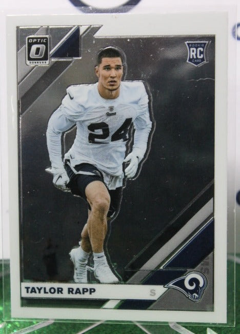 2019 PANINI DONRUSS OPTIC TAYLOR RAPP # 129 ROOKIE NFL LOS ANGELES RAMS GRIDIRON CARD