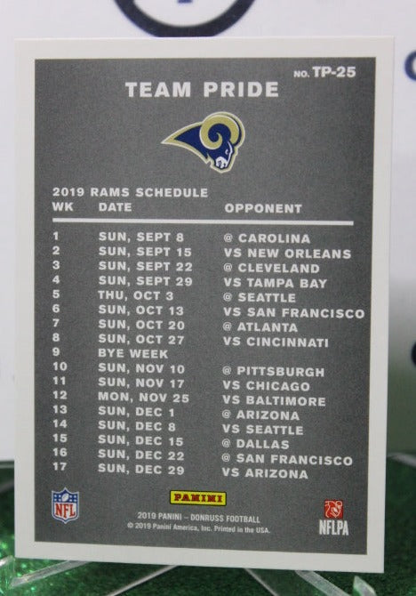 2019 PANINI DONRUSS TEAM PRIDE # TP-25 NFL LOS ANGELES RAMS GRIDIRON CARD