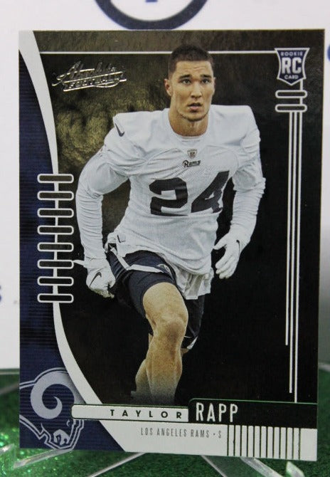 2019 PANINI ABSOLUTE TAYLOR RAPP # 167 ROOKIE NFL LOS ANGELES RAMS GRIDIRON CARD