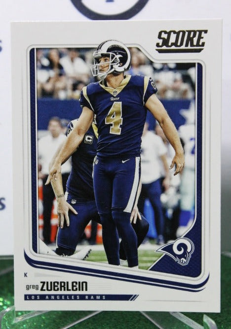 2018 PANINI SCORE GREG ZUERLEIN # 175 NFL LOS ANGELES RAMS GRIDIRON CARD