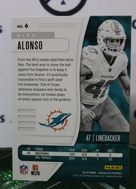 2019 PANINI ABSOLUTE KIKO ALONSO # 6 NFL MIAMI DOLPHINS GRIDIRON CARD