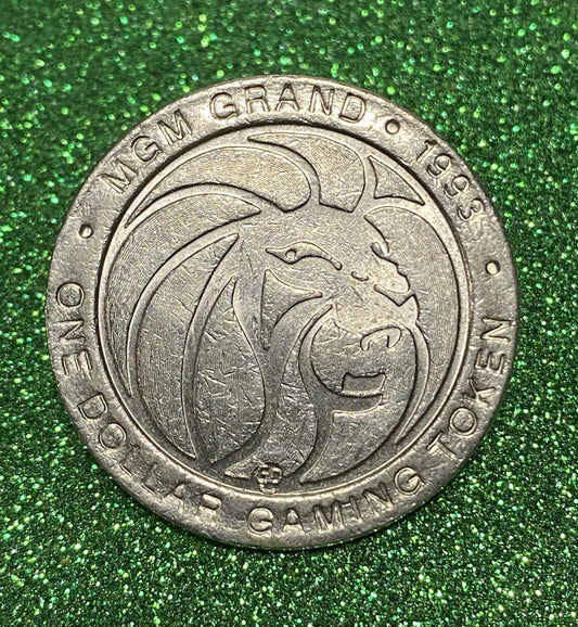 UNITED STATES CASINO ONE DOLLAR GAMING TOKEN COIN VF/VF+ CONDITION LAS VEGAS NV 1993