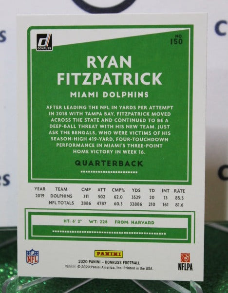 2020 PANINI DONRUSS RYAN FITZPATRICK # 150 NFL MIAMI DOLPHINS GRIDIRON CARD