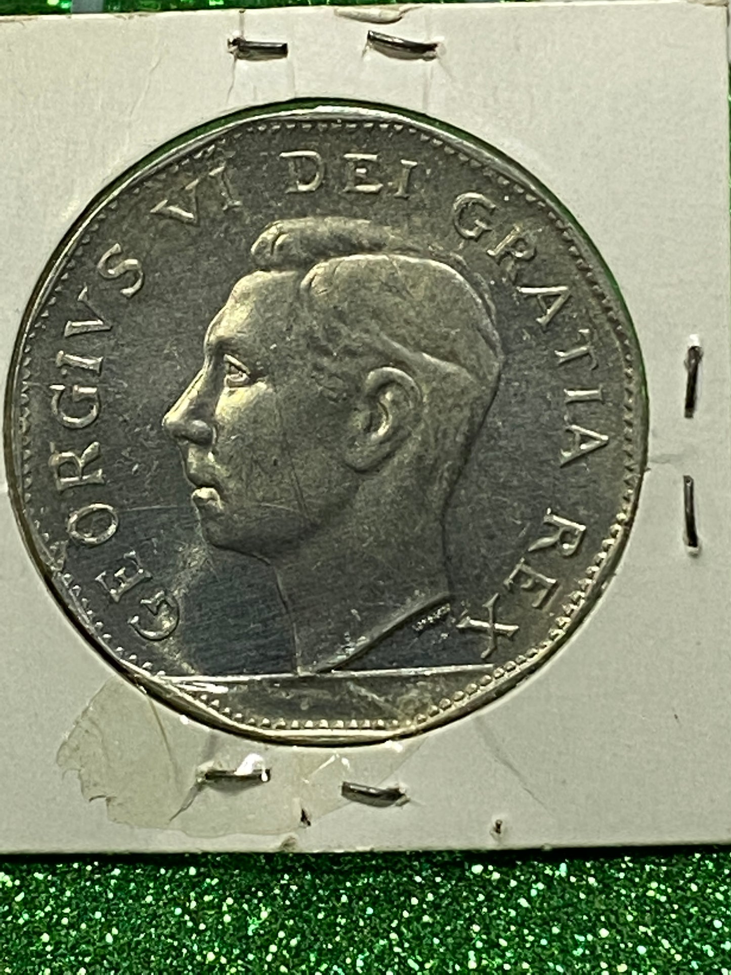 CANADIAN 1951 COMMEMORATIVE NICKEL 5 CENTS TOKEN COIN GEORGE VI (VF+/UNC)