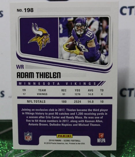 2018 PANINI SCORE ADAM THIELEN # 198 NFL MINNESOTA VIKINGS GRIDIRON CARD