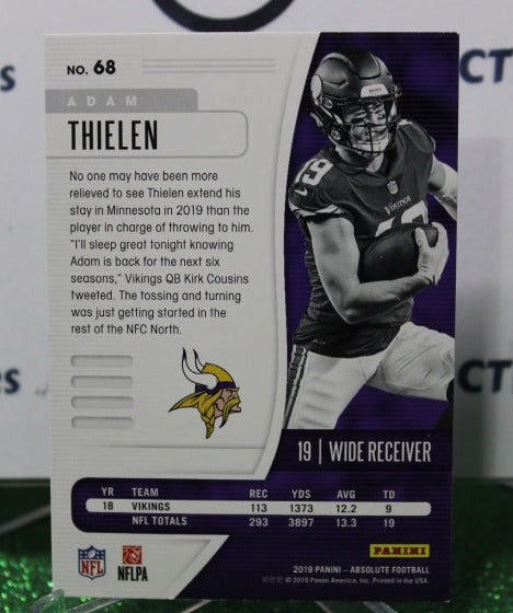 2019 PANINI ABSOLUTE ADAM THIELEN # 68 NFL MINNESOTA VIKINGS GRIDIRON CARD