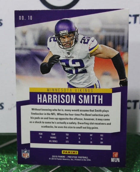 2019 PANINI PRESTIGE HARRISON SMITH # 10 NFL MINNESOTA VIKINGS GRIDIRON CARD
