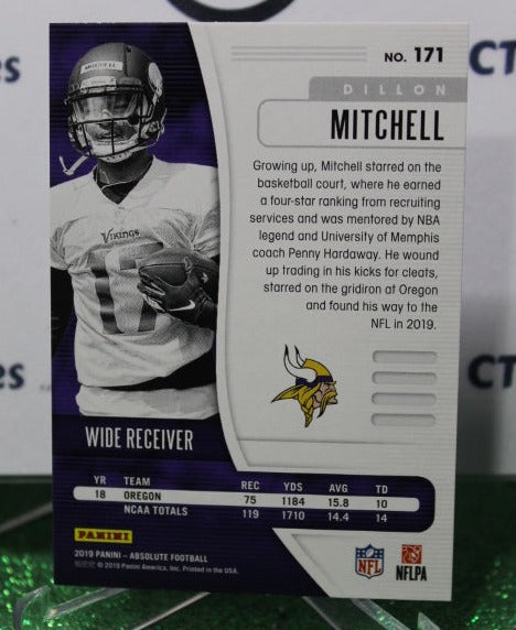 2019 PANINI ABSOLUTE DILLON MITCHELL # 171 ROOKIE NFL MINNESOTA VIKINGS GRIDIRON CARD