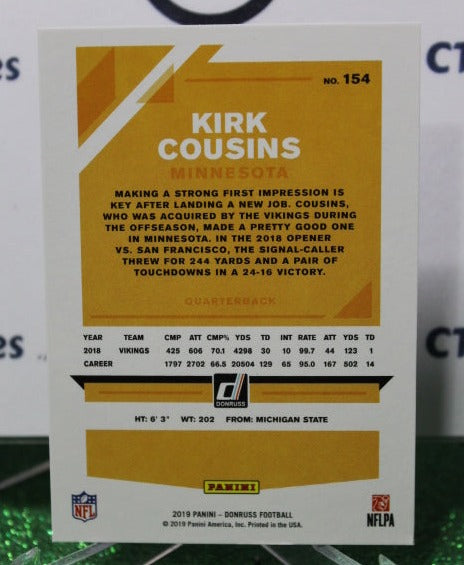 2019 PANINI DONRUSS KIRK COUSINS # 154 NFL MINNESOTA VIKINGS GRIDIRON CARD