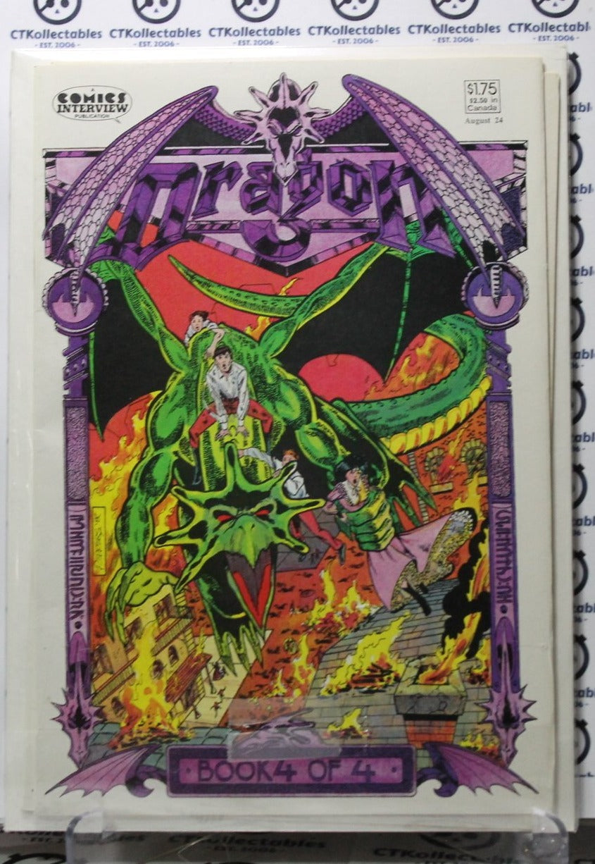 DRAGON # 1-4 COMICS INTERVIEW 1987 HORROR COMIC BOOKS
