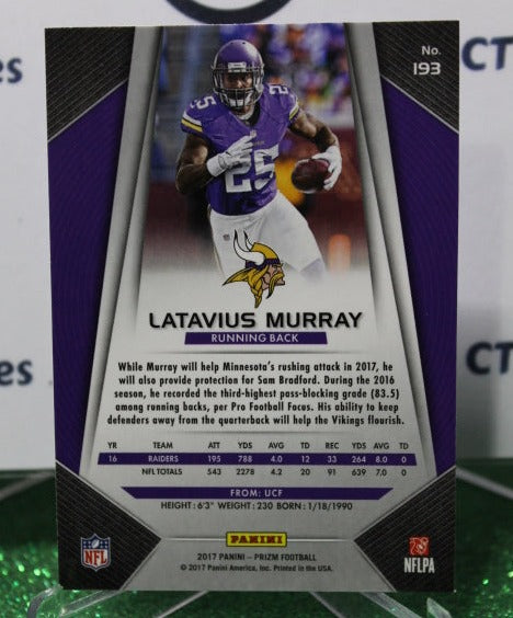 2017 PANINI PRIZM LATAVIUS MURRAY # 193 SILVER NFL MINNESOTA VIKINGS GRIDIRON CARD