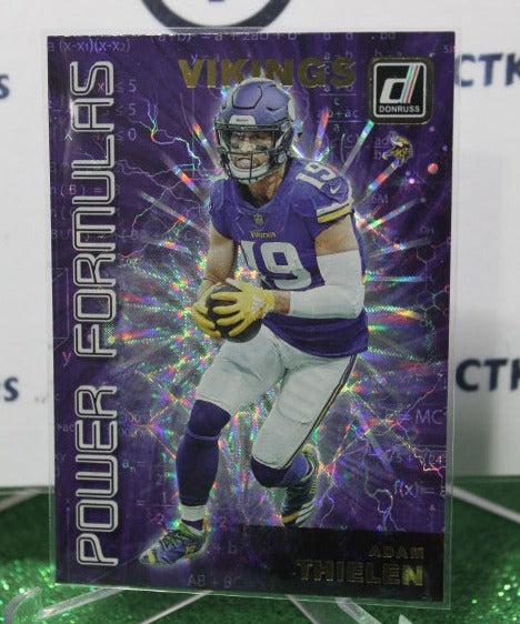 2019 PANINI DONRUSS ADAM THIELEN # PF-10 POWER FORMULAS NFL MINNESOTA VIKINGS GRIDIRON CARD