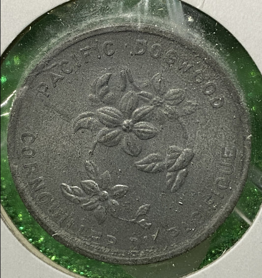 CANADIAN TOKEN COIN BRITISH COLUMBIA PACIFIC DOGWOOD 1971 (VF)