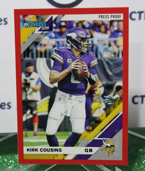2019 PANINI DONRUSS KIRK COUSINS # 154 PRESS PROOF RED NFL MINNESOTA VIKINGS GRIDIRON CARD