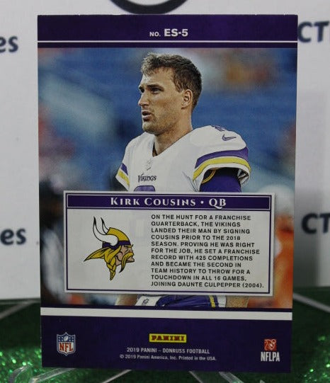 2019 PANINI DONRUSS KIRK COUSINS # ES-5 ELITE SERIES NFL MINNESOTA VIKINGS GRIDIRON CARD