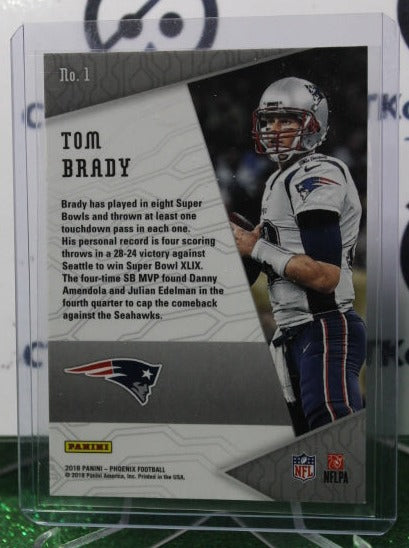 2018 PANINI PHOENIX TOM BRADY # 1 QB VISION NFL NEW ENGLAND PATRIOTS GRIDIRON CARD
